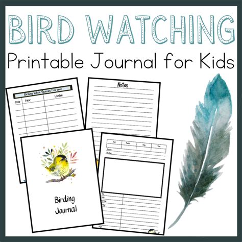 Printable Bird Watching Journal