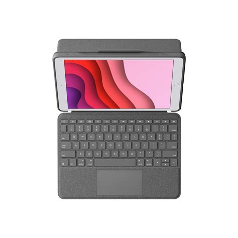 Logitech Combo Touch Keyboard Case for iPad (7th generation) - keyboard and folio case - with ...