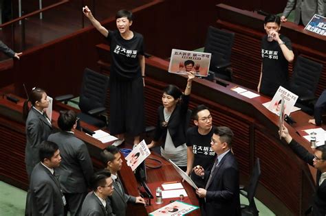 Hong Kong leader's annual address thwarted by protesters disrupting chamber | Fox News