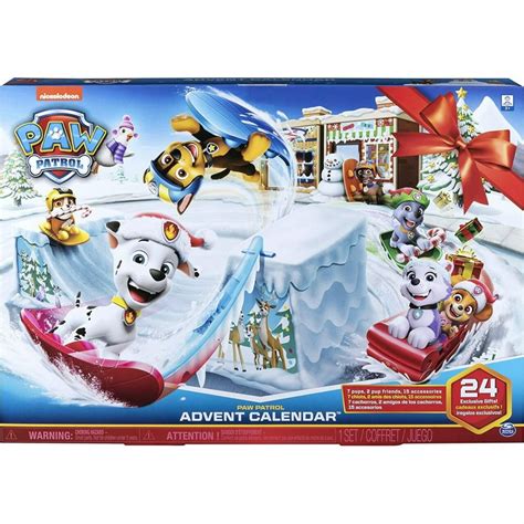 PAW Patrol 6059302 - 2019 Advent Calendar with 24 Exclusive Collectible Pieces, for Kids Aged 3 ...