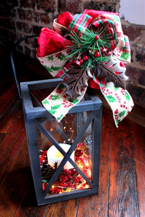 DIY Christmas Lantern Tutorial - How to Decorate a Christmas Lantern - Big Bear's Wife