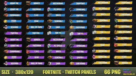 BUNDLE Fortnite - Twitch Panels by LoL-Overlay on DeviantArt