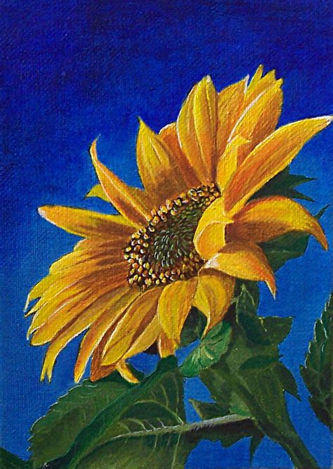 Sunflower - acrylics painting by Giselle-M on DeviantArt