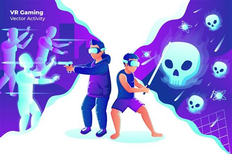 VR Gaming - Vector Illustration, Graphics - Envato Elements