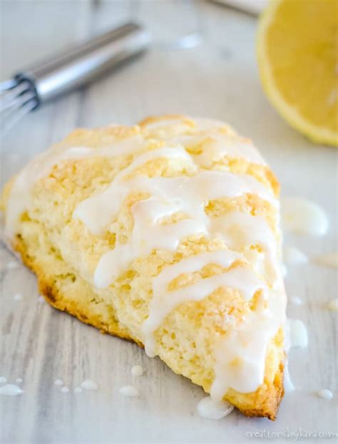 Easy Glazed Lemon Scones Recipe - Creations by Kara