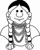 Native American Indian Woman Coloring Page  Wecoloringpagecom sketch template
