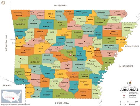 Arkansas County Map | Arkansas Counties