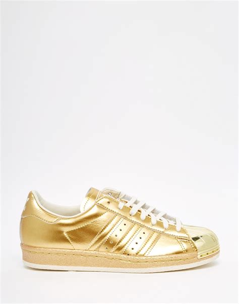 Lyst - Adidas originals Originals Superstar 80's Gold Metallic Trainers in Metallic