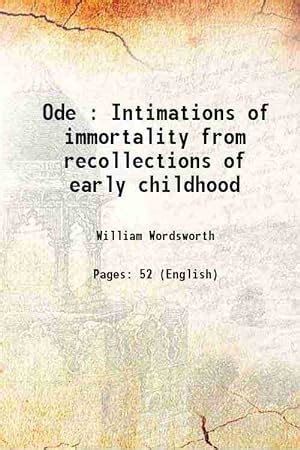 Ode Intimations Immortality Recollections by Wordsworth William - AbeBooks