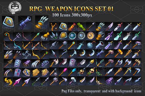 RPG Weapon Icons Set 01 | GameDev Market