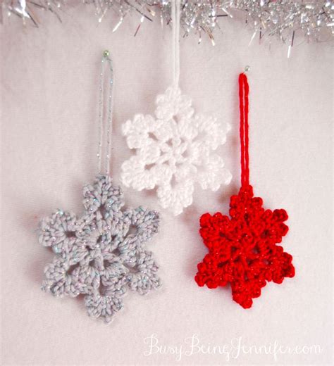 101 Handmade Days: Crocheted Snowflake Ornament - Busy Being Jennifer