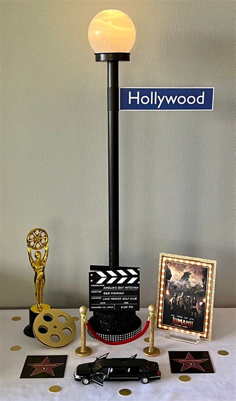 HOLLYWOOD Sunset Blvd LA Centerpiece LED Lit Street Sign Lamp Post ...