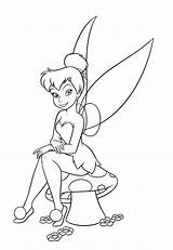 Coloring Pages  Disney Tinkerbell sketch template
