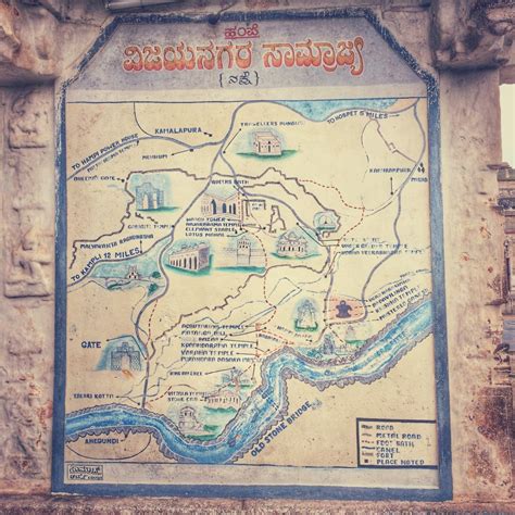 Old Map Of Hampi