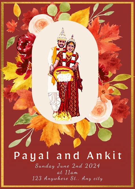 Digital Bengali Wedding Invitation E-Cards - myMandap Cards