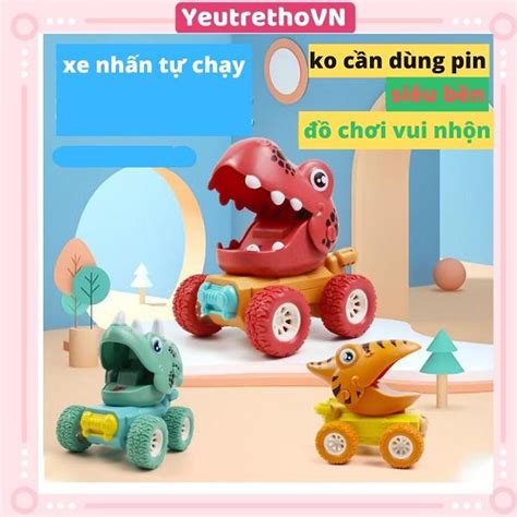 Mua Xe đồ chơi trẻ em xe nhấn tự chạy không cần pin hình con vật dễ thương