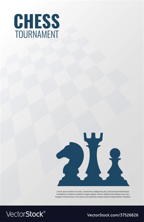 Chess tournament banner Royalty Free Vector Image