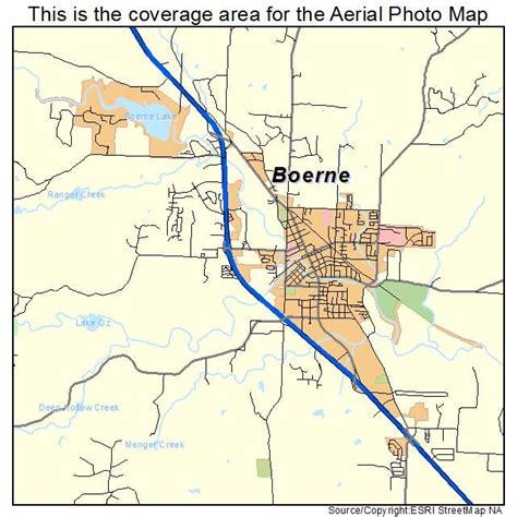 Aerial Photography Map of Boerne, TX Texas