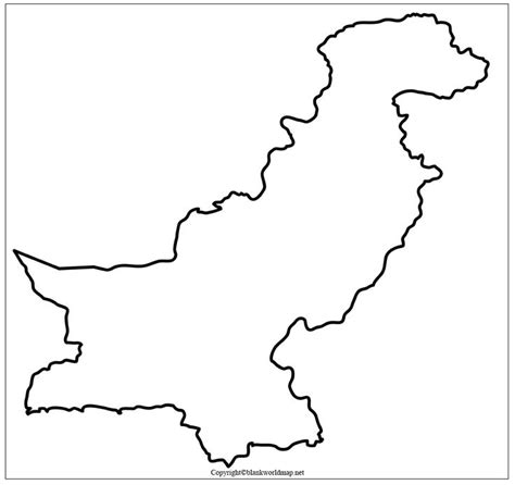 Printable Blank Pakistan Map with Outline, Transparent Map | Pakistan ...