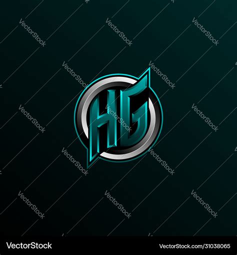 Initial hg logo design hg logo design Royalty Free Vector