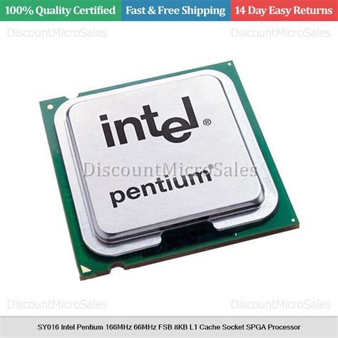 SY016 Intel Pentium 166MHz 66MHz FSB 8KB L1 Cache Socket SPGA Processor | eBay