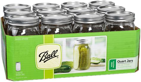 Ball Wide Mouth Canning Jar 12/Pkg-Quart, 67000 14400670008 | eBay