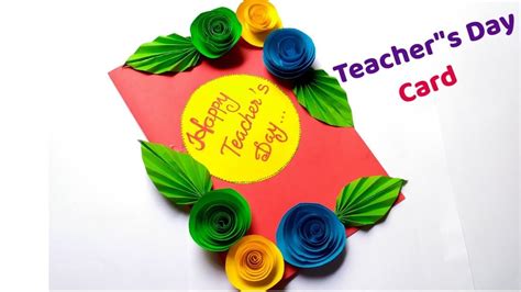 DIY Teachers Day card.Handmade Teachers Day card.DIY Greeting card.