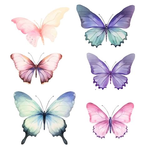 Premium Vector | Watercolor butterfly illustration clipart