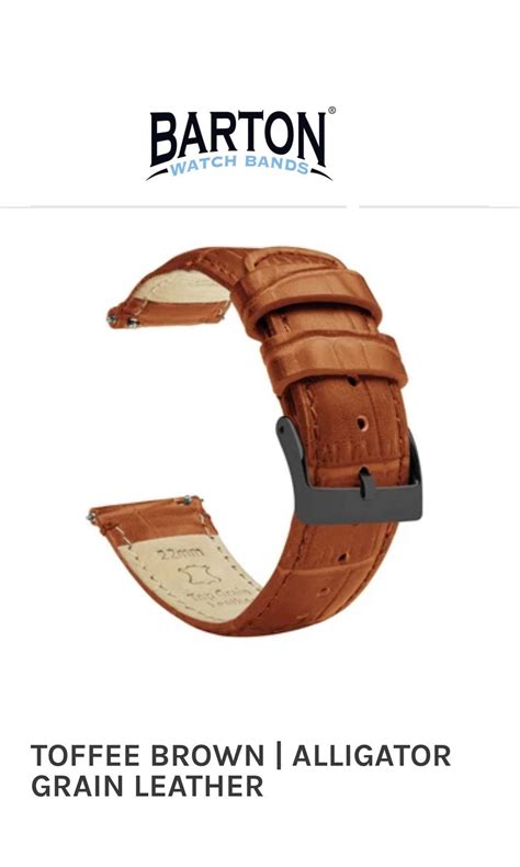 3 x Barton Watch Bands (Alligator Grain Leather, Weathered Leather, Elite silicone), Luxury ...