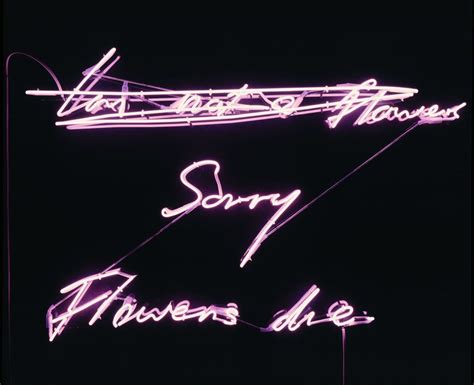 Sorry Flowers die (1999) Tracey Emin Make Neon, Tracey Emin, Neon Words ...