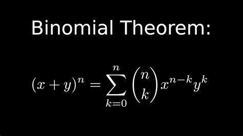 Binomial Theorem examples and proof - YouTube