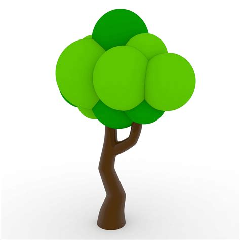 Cartoon tree 3d model