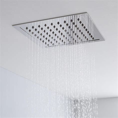 Milano 280mm Square Ceiling Tile Fixed Shower Head Chrome | Fixed ...