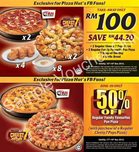 Pizza Hut Malaysia 50% Super Saving Pizza Coupons Promotion | Pizza hut coupon, Pizza hut ...