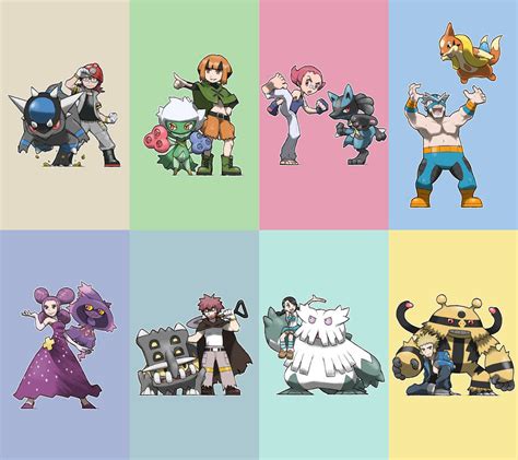 Sinnoh Gym Leaders by blacknirrow on DeviantArt