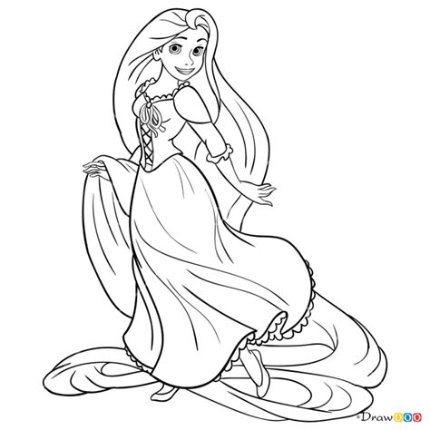 How to Draw Rapunzel, Cartoon Princess