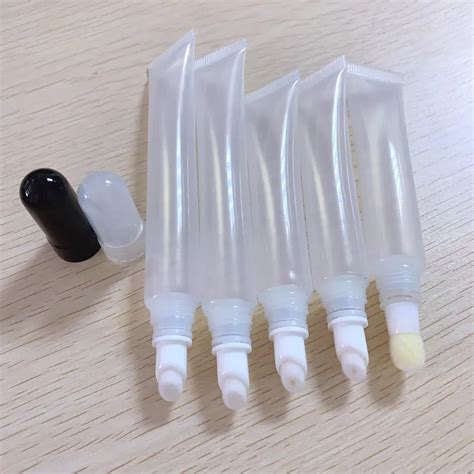 100pcs new plastic cosmetic tubes,10ml 15ml empty PE Squeeze tube for lip gloss makeup cosmetics ...