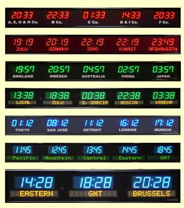 Multi time zone digital clock - atomicqust