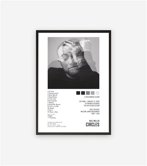 Mac Miller Circles Tracklist Album Cover Poster Print Wall | Etsy