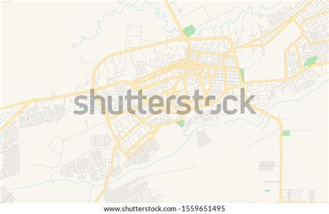 Printable Street Map Maturin Venezuela Map Stock Vector (Royalty Free ...