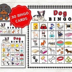 Dog Bingo Cards Instant Download, Printable Dog Bingo Game, Puppy Birthday Bingo, Dog Birthday ...