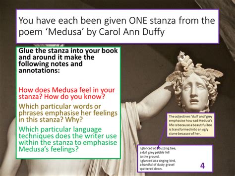 Carol Ann Duffy - Medusa | Teaching Resources