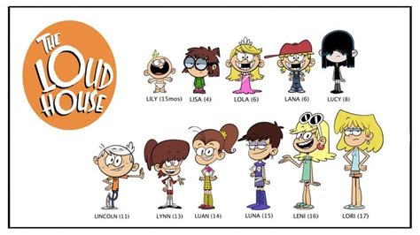 The Loud Kids (by age) | The Loud House | Loud house characters, Loud ...