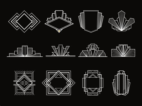 Art Deco Design Elements | Art deco design graphics, Art deco logo, Art deco design elements