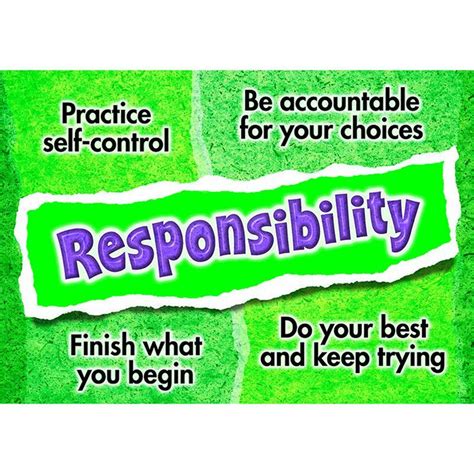 RESPONSIBILITY POSTER | Positive behavior support, No response, Pbis school