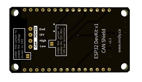 ESP32 CAN Bus Shield – Store – MrDIY.ca