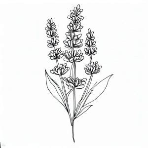Lavender Flower Coloring Pages : Coloring for Kids – Smart, Creative, and Fun