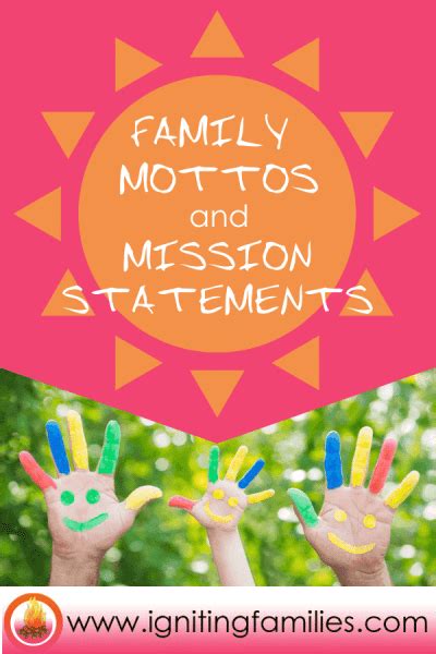 Family Mottos and Mission Statments - Igniting Families