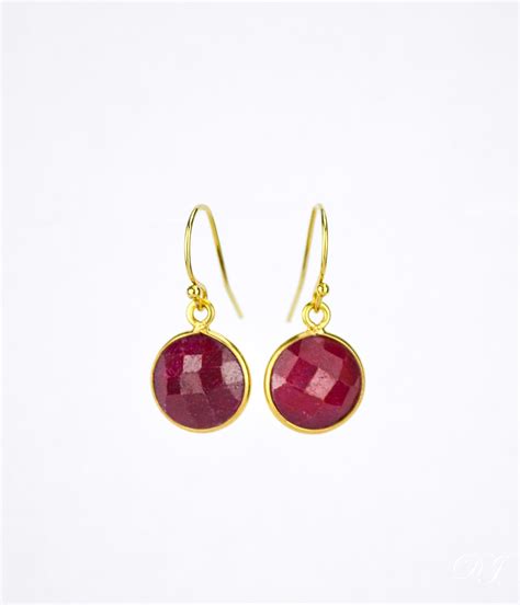 Ruby Earrings : July Birthstone - Danique Jewelry