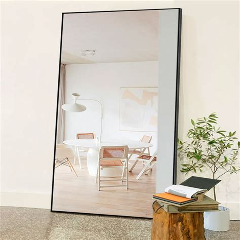 NeuType 71" x 32" Black Floor Mirror Oversized Full Length Mirror Large ...